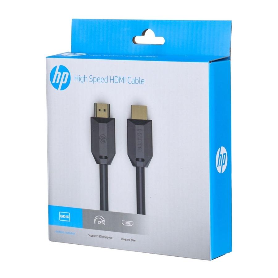 HP - Câbles HDMI 2.0 Haute Vitesse, 18 Gpbs, 4K (4096x2160), 30 AWG, 60 Hz, Longeur de 2 Mètre, Noir - Simple Boutique