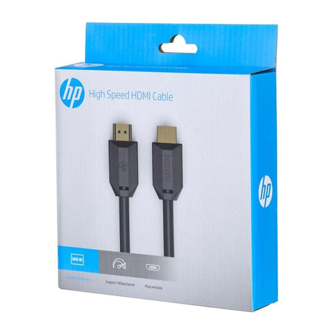 HP - Câbles HDMI 2.0 Haute Vitesse, 18 Gpbs, 4K (4096x2160), 30 AWG, 60 Hz, Longeur de 2 Mètre, Noir