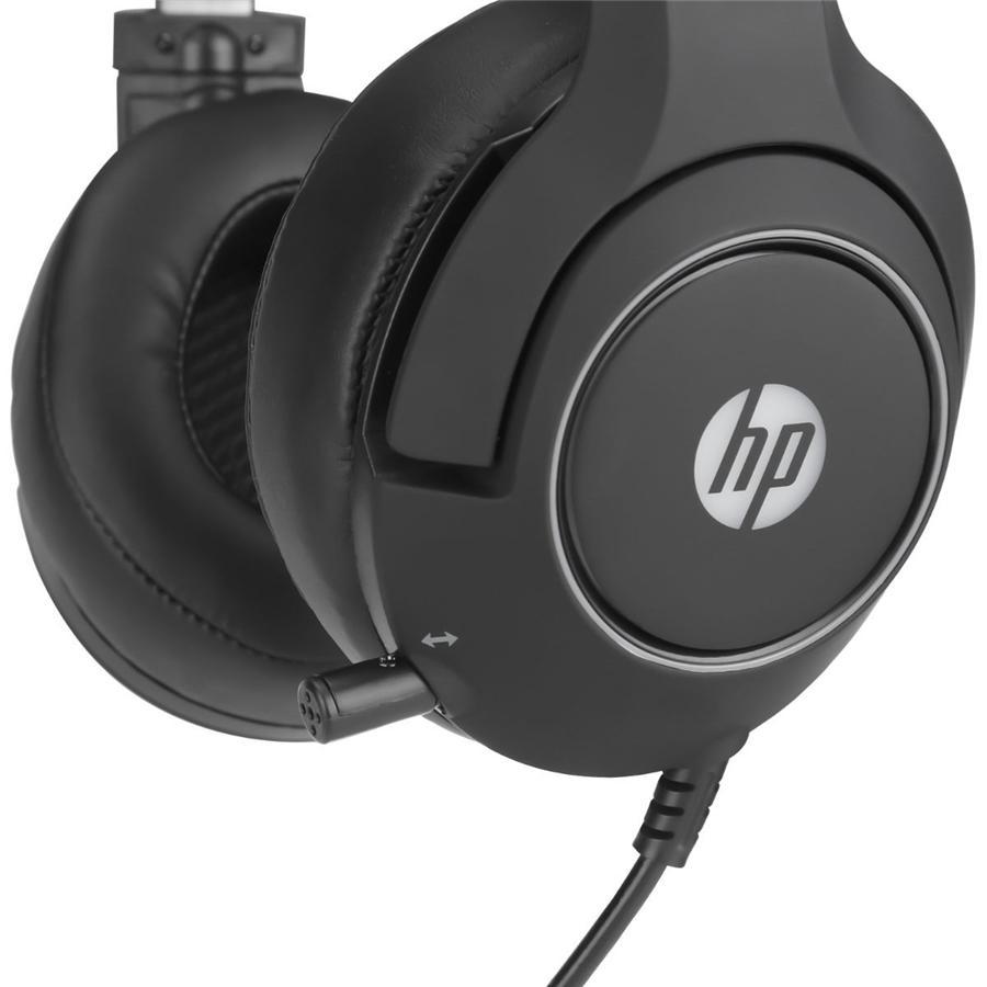 HP - Casque de Jeu Filaire 7.1 Surround avec Microphone et Rétro-Éclairage, Câble de 2.2 Mètres, Noir - Simple Boutique