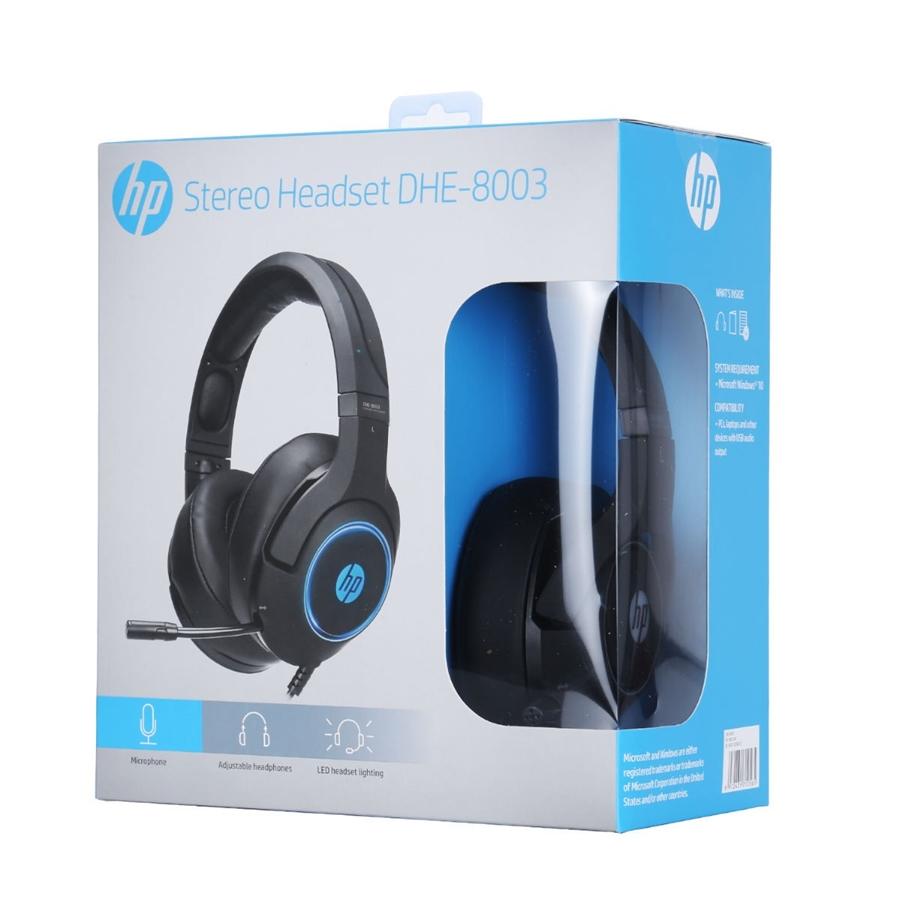 HP - Casque de Jeu Filaire 7.1 Surround avec Microphone et Rétro-Éclairage, Câble de 2.2 Mètres, Noir - Simple Boutique