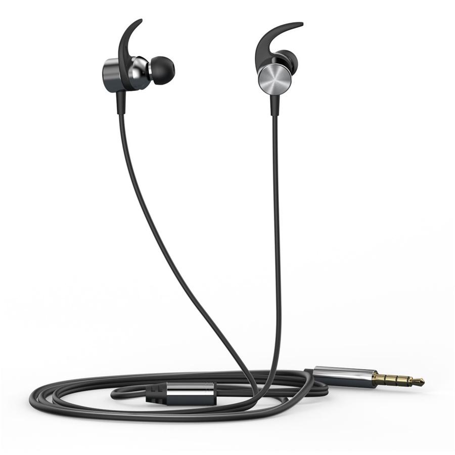 HP - Écouteurs Stéréo Intra-Auriculaire avec Contrôle du Volume et Microphone, Gris - Simple Boutique