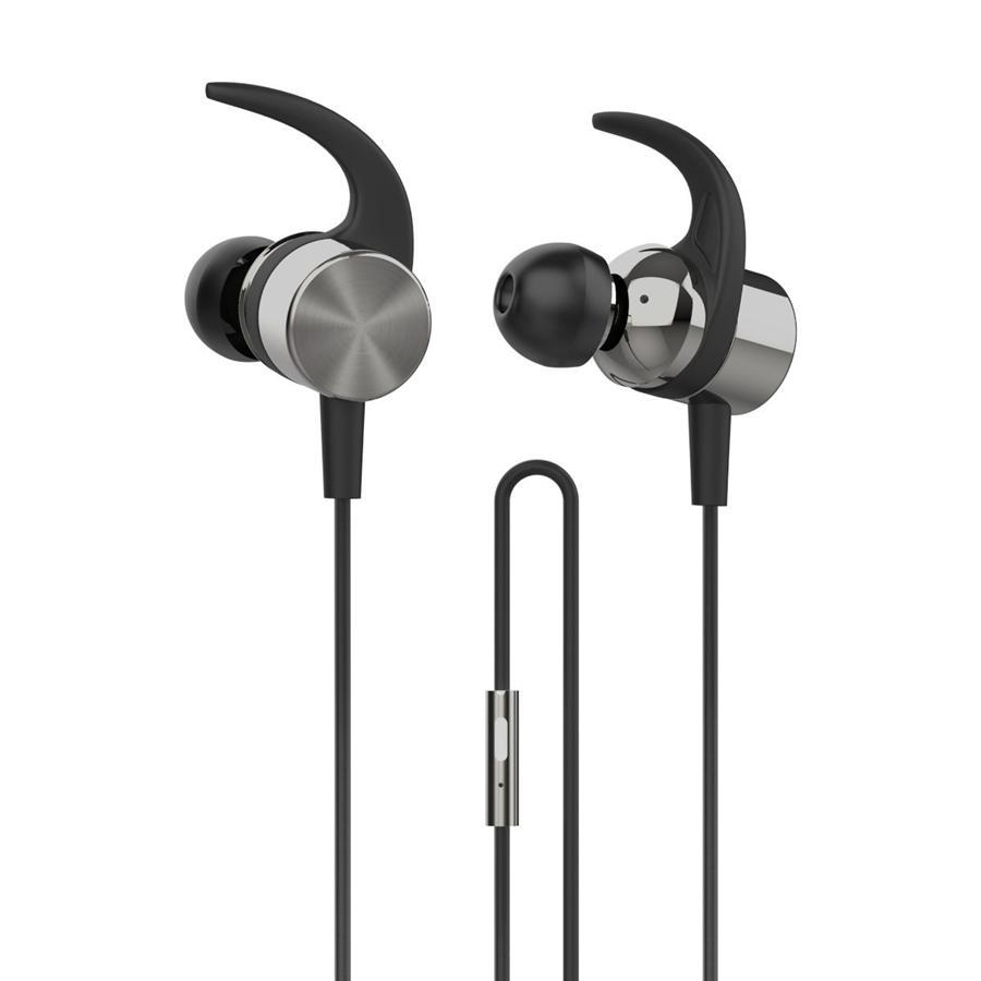 HP - Écouteurs Stéréo Intra-Auriculaire avec Contrôle du Volume et Microphone, Gris - Simple Boutique