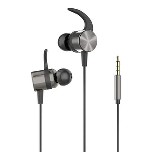 HP - Écouteurs Stéréo Intra-Auriculaire avec Contrôle du Volume et Microphone, Gris - Simple Boutique