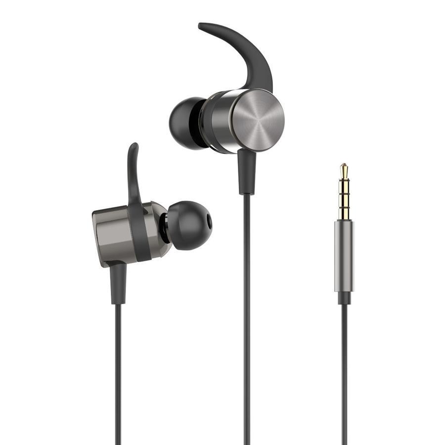 HP - Écouteurs Stéréo Intra-Auriculaire avec Contrôle du Volume et Microphone, Gris - Simple Boutique
