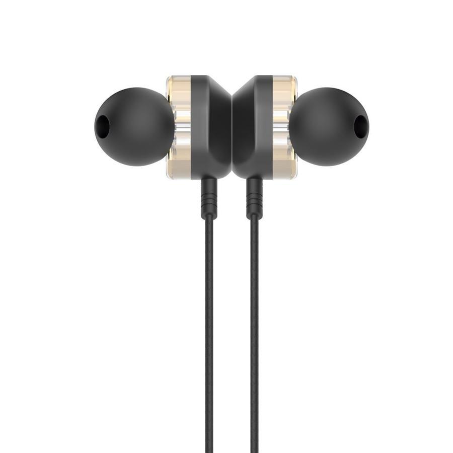 HP - Écouteurs Stéréo Intra-Auriculaire avec Contrôle du Volume et Microphone, Noir - Simple Boutique