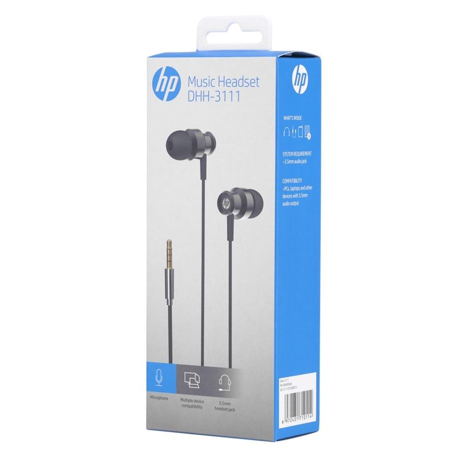 HP - Écouteurs Stéréo Intra-Auriculaire avec Contrôle du Volume et Microphone, Noir - Simple Boutique