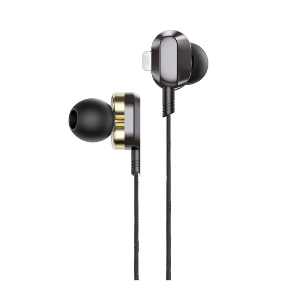 HP - Écouteurs Stéréo Intra-Auriculaire avec Contrôle du Volume et Microphone, Noir - Simple Boutique