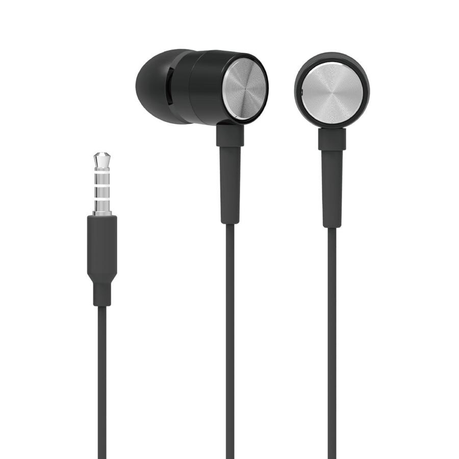 HP - Écouteurs Stéréo Intra-Auriculaire avec Contrôle du Volume et Microphone, Noir - Simple Boutique