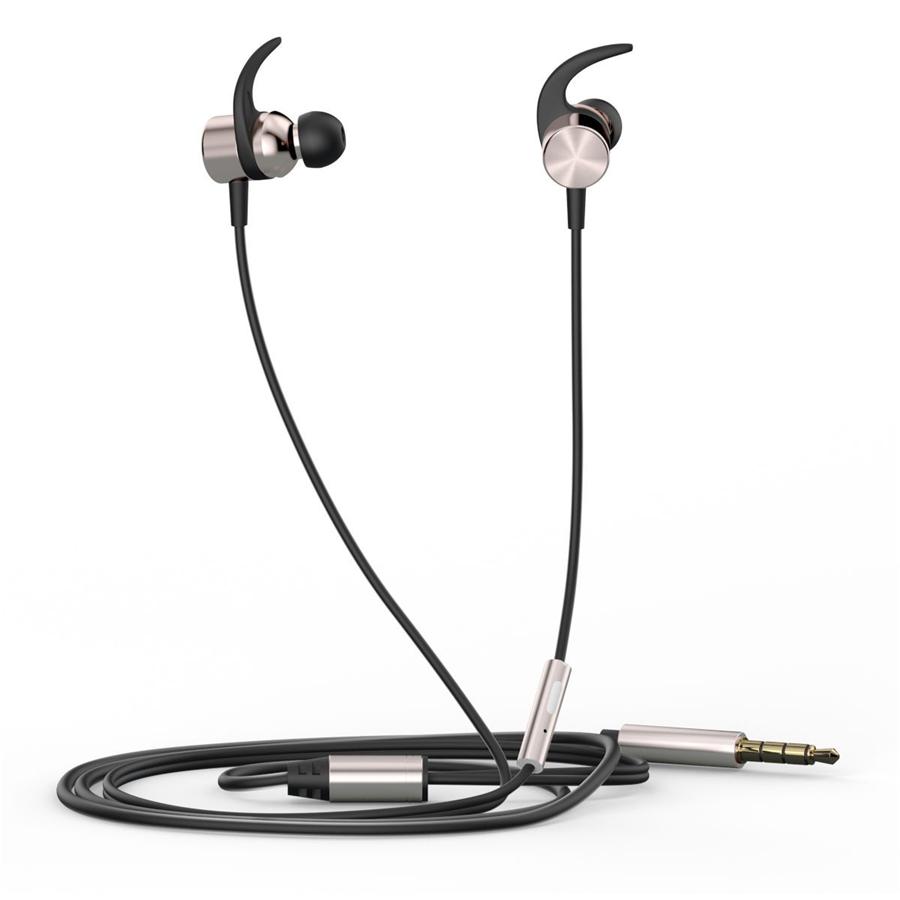 HP - Écouteurs Stéréo Intra-Auriculaire avec Contrôle du Volume et Microphone, Or - Simple Boutique