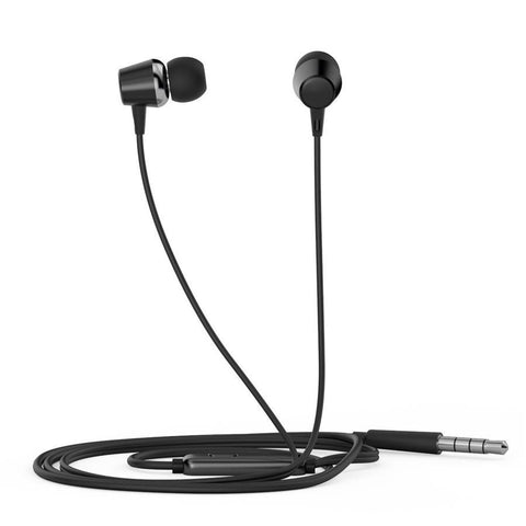 HP - Écouteurs Stéréo Intra-Auriculaire avec Contrpole du Volume et Microphone, Noir