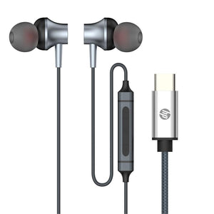 HP - Écouteurs Stéréo Intra-Auriculaire avec Prise de Type-C, Microphone et Télécommande Intégrés, Noir - Simple Boutique