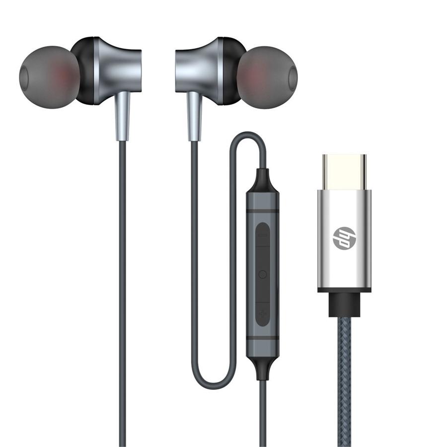 HP - Écouteurs Stéréo Intra-Auriculaire avec Prise de Type-C, Microphone et Télécommande Intégrés, Noir - Simple Boutique