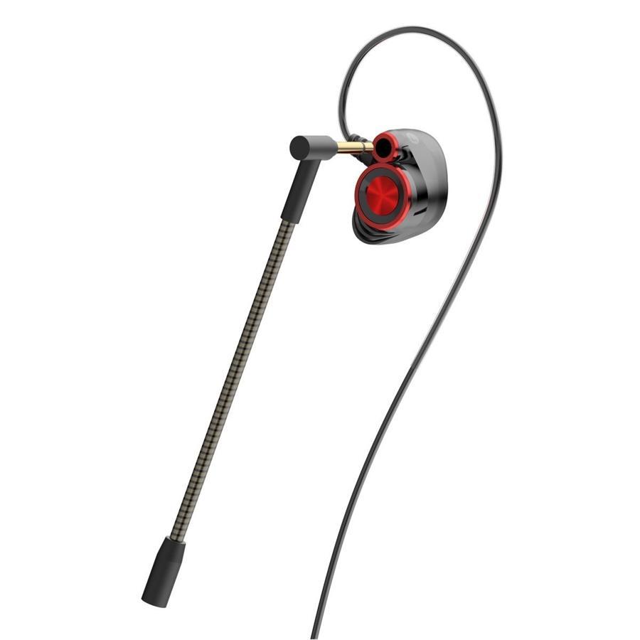 HP - Écouteurs de Jeu Stéréo Intra-Auriculaire avec Contrôle du Volume et Microphone Amovible, Noir - Simple Boutique