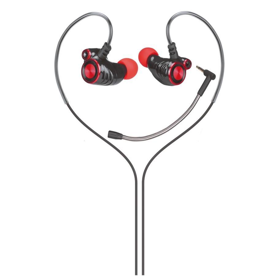 HP - Écouteurs de Jeu Stéréo Intra-Auriculaire avec Contrôle du Volume et Microphone Amovible, Noir - Simple Boutique