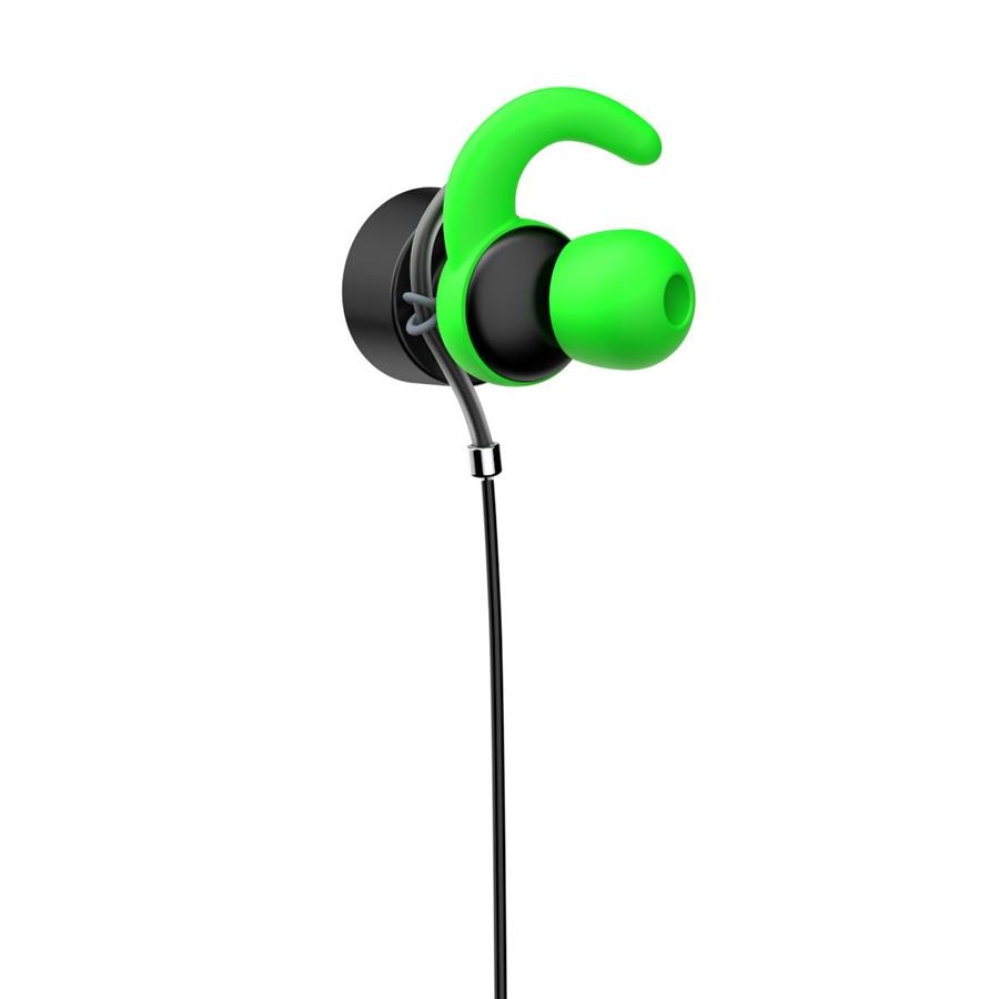 HP - Écouteurs de Jeu Stéréo Intra-Auriculaire avec Contrôle du Volume et Microphone Amovible, Vert - Simple Boutique