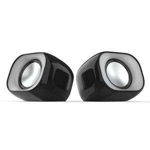 HP - Haut-Parleurs Stéréo pour Ordinateur avec Prise 3.5 mm et Alimentation USB, Noir - Simple Boutique
