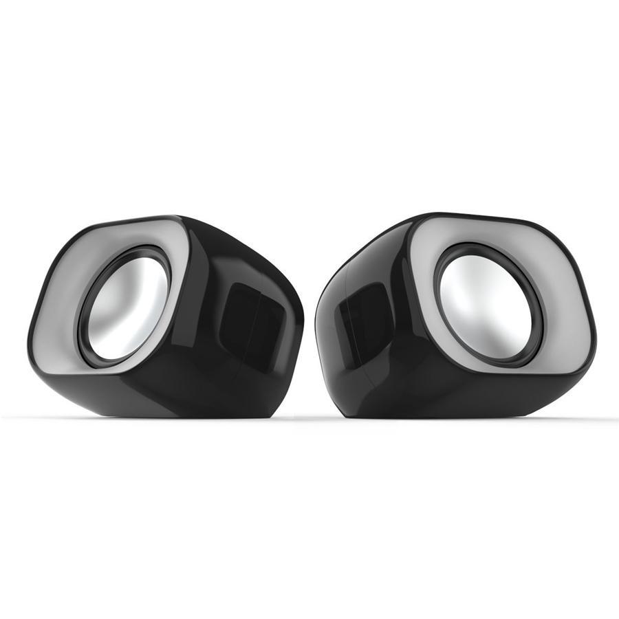 HP - Haut-Parleurs Stéréo pour Ordinateur avec Prise 3.5 mm et Alimentation USB, Noir - Simple Boutique