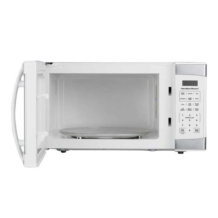 Hamilton Beach 1,1 Pi. Cu. Four à Micro-ondes 1000W en Acier Inoxydable Blanc (REMIS À NEUF) - Simple Boutique