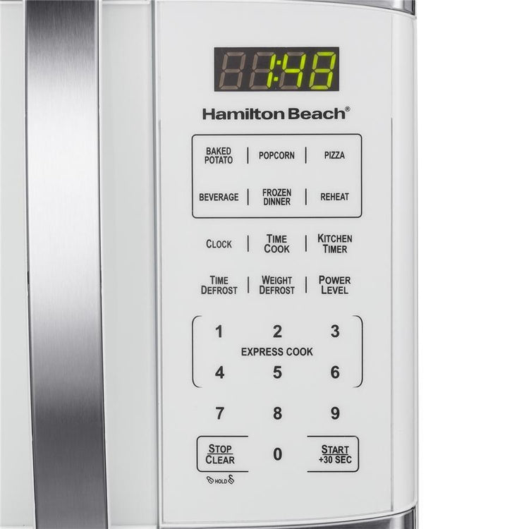 Hamilton Beach 1,1 Pi. Cu. Four à Micro-ondes 1000W en Acier Inoxydable Blanc (REMIS À NEUF) - Simple Boutique