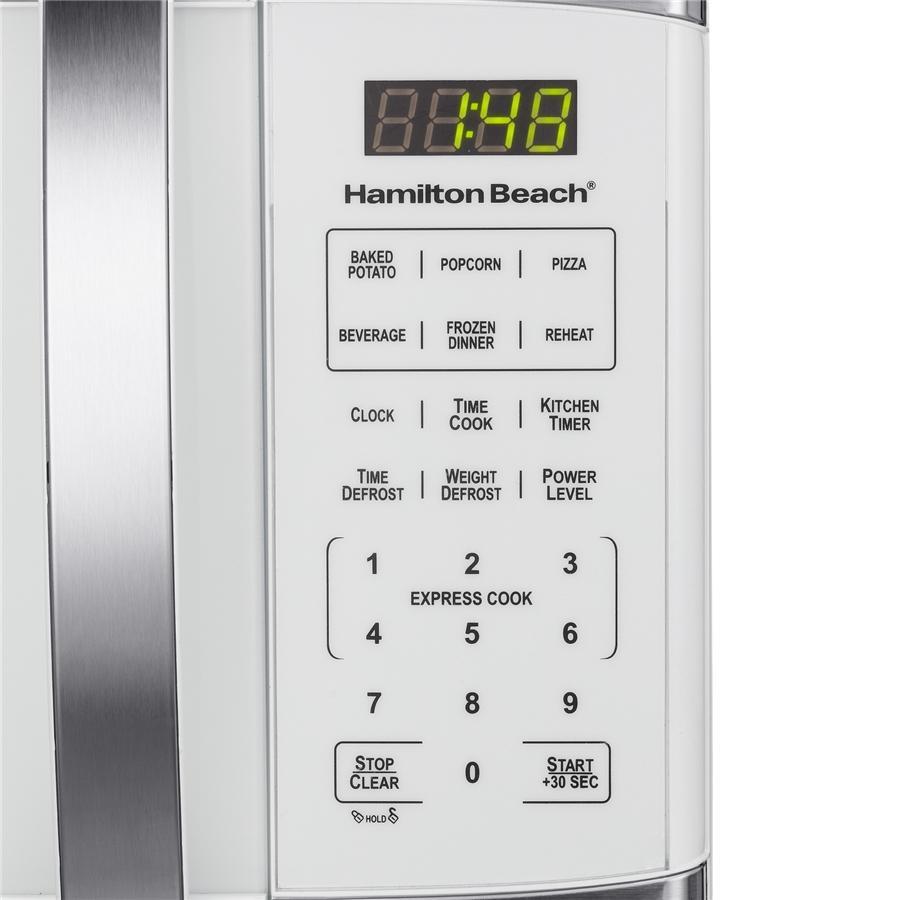 Hamilton Beach 1,1 Pi. Cu. Four à Micro-ondes 1000W en Acier Inoxydable Blanc (REMIS À NEUF) - Simple Boutique