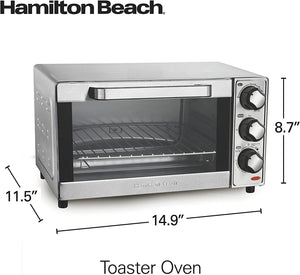 Hamilton Beach 31401 Four grille-pain en acier inoxydable de grande capacité 15 x 11,5 x 8,7 cm - Simple Boutique