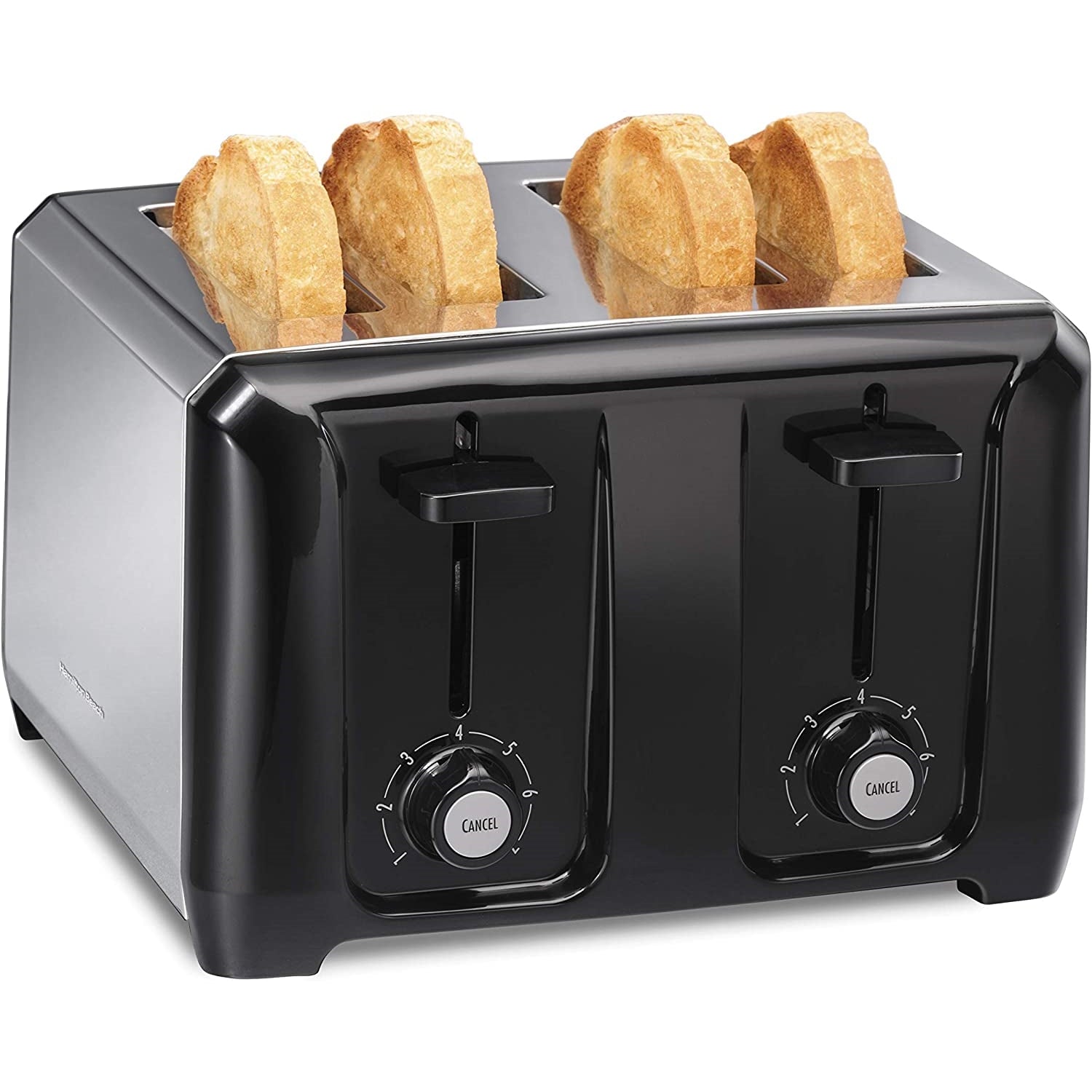Hamilton Beach - Grille-Pain à 4 Tranches Extra-Large Avec Sélecteur d'ombre et Arrêt Automatique, Acier Inoxydable - Simple Boutique