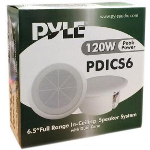 Haut-parleurs plafond encast. 6.5po 120W FullRange Dual Cone 1pc - Simple Boutique