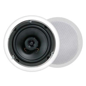 Haut-parleurs plafond encastr. 8po 2 voies 1 paire Blanc - Simple Boutique