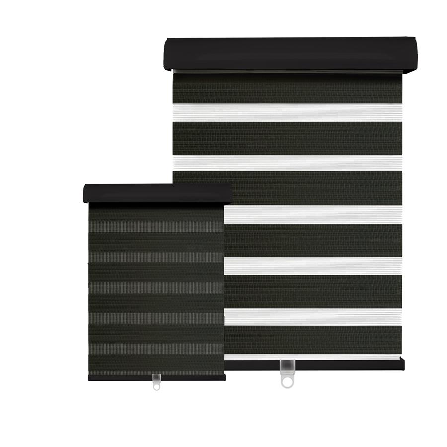 Hauz 2484WDCOFCD - Store de Fenêtre à Toile Alternée 24'' X 84'', Sans Cordon, Grain de Bois Chêne Foncé - Simple Boutique