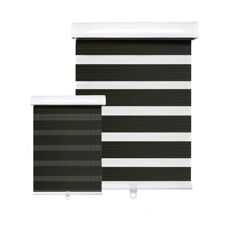 Hauz 2784WDCOFCD - Store de Fenêtre à Toile Alternée 27'' X 84'', Sans Cordon, Grain de Bois Chêne Foncé - Simple Boutique