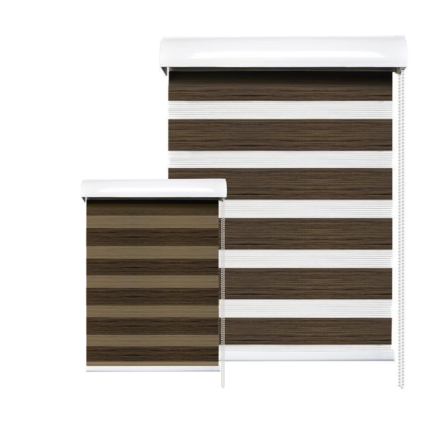 Hauz 3084WDCOF Store de Fenêtre à Toile Alternée 30'' X 84'', Grain de Bois Brun - Simple Boutique