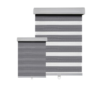Hauz 3384WDGRYCD - Store de Fenêtre à Toile Alternée 33'' X 84'', Sans Cordon, Grain de Bois Gris - Simple Boutique