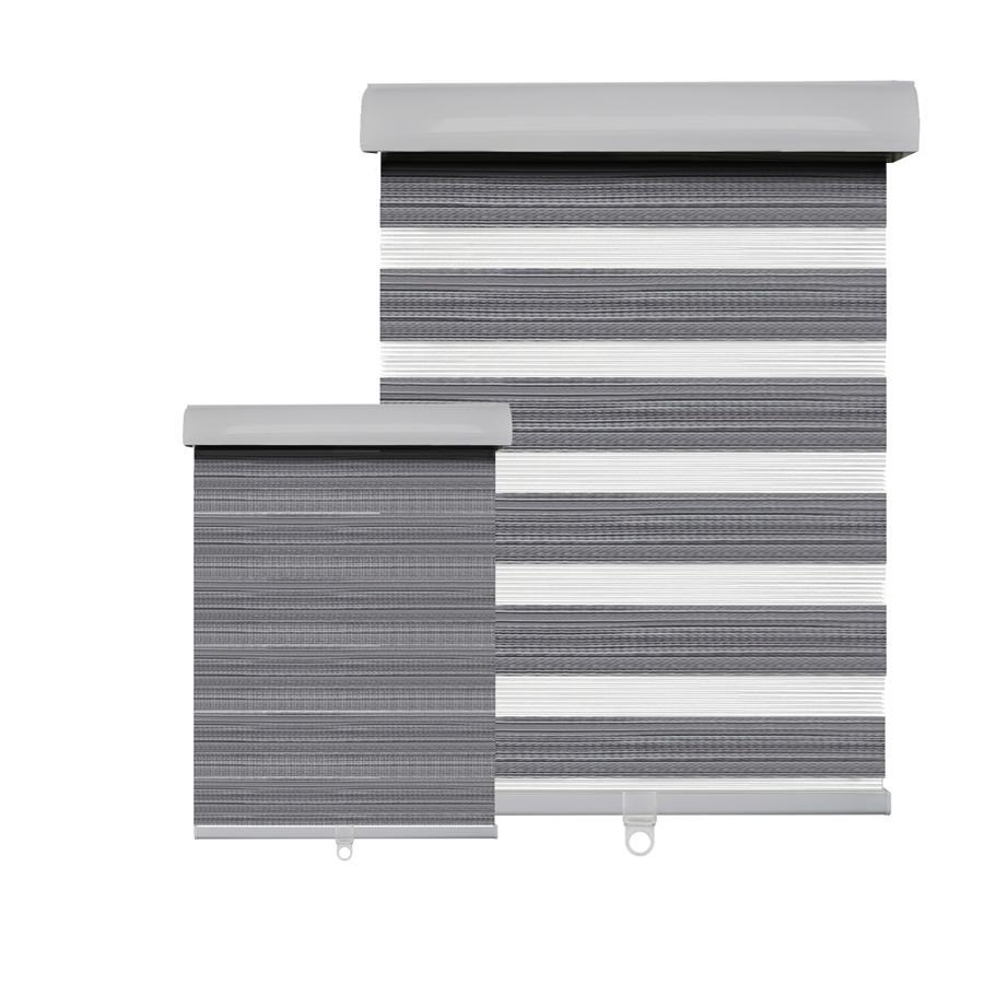 Hauz 3384WDGRYCD - Store de Fenêtre à Toile Alternée 33'' X 84'', Sans Cordon, Grain de Bois Gris - Simple Boutique