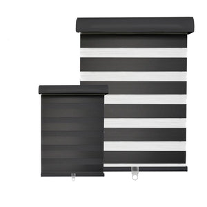 Hauz 3684BLKCD - Store de Fenêtre à Toile Alternée 36'' X 84'', Sans Cordon, Noir - Simple Boutique