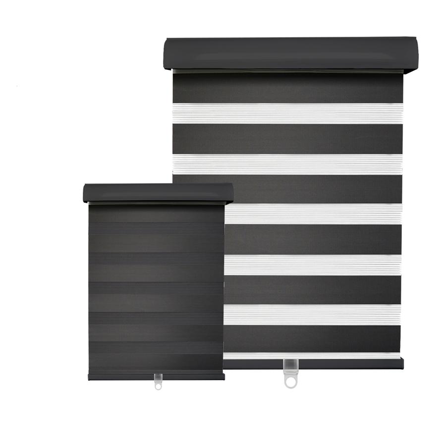 Hauz 3684BLKCD - Store de Fenêtre à Toile Alternée 36'' X 84'', Sans Cordon, Noir - Simple Boutique