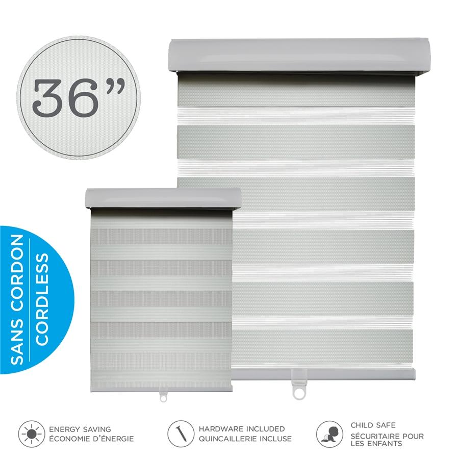 Hauz 3684GRYCD - Store de Fenêtre à Toile Alternée 36'' X 84'', Sans Cordon, Gris - Simple Boutique