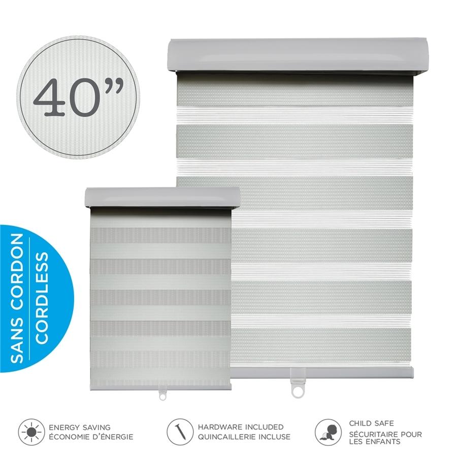 Hauz 4084GRYCD - Store de Fenêtre à Toile Alternée 40'' X 84'', Sans Cordon, Gris - Simple Boutique