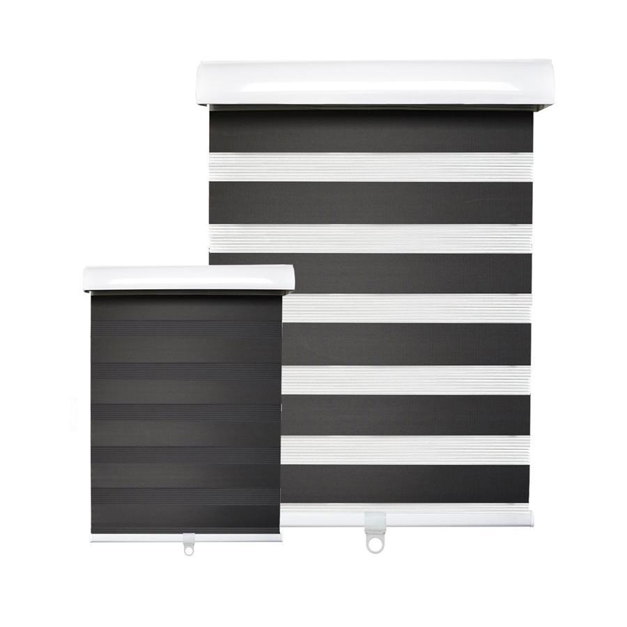 Hauz 6484BLKCD - Store de Fenêtre à Toile Alternée 64'' X 84'', Sans Cordon, Noir - Simple Boutique