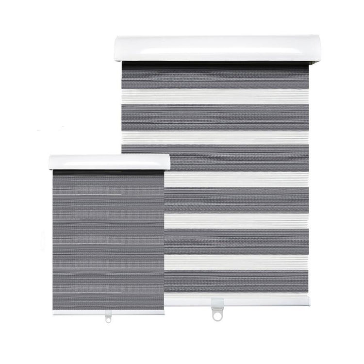 Hauz 6484WDGRYCD - Store de Fenêtre à Toile Alternée 64'' X 84'', Sans Cordon, Grain de Bois Gris - Simple Boutique