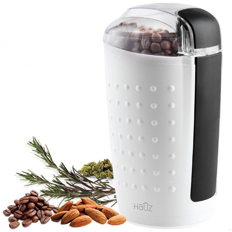 Hauz ACG326 Moulin Électrique pour Café Épices et Fines Herbes Blanc - Simple Boutique