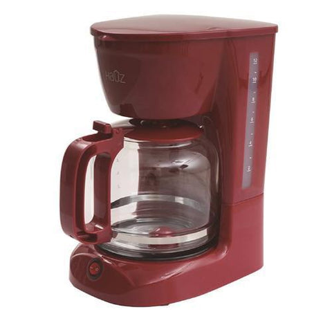 Hauz ACM12R Cafetière 12 Tasses 1.8L Rouge