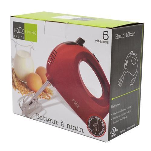 Hauz AHM78R Batteur A Main 150W Rouge - Simple Boutique