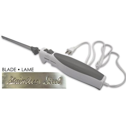 Hauz Couteau Électrique avec Lame 9" en Acier Inoxydable Blanc - Simple Boutique