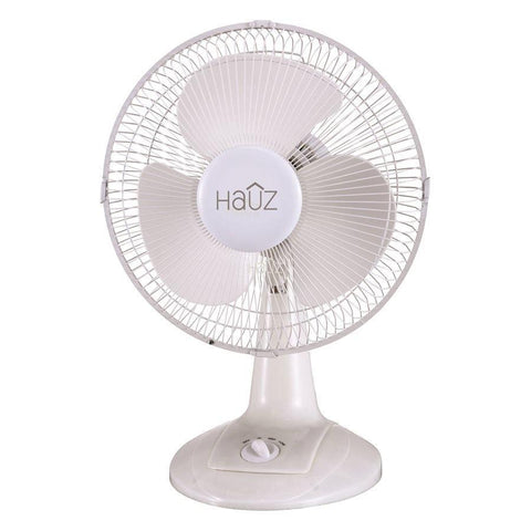 Hauz DF1-12 - Ventilateur sur Pied de 12 Pouce, Oscillant, Blanc