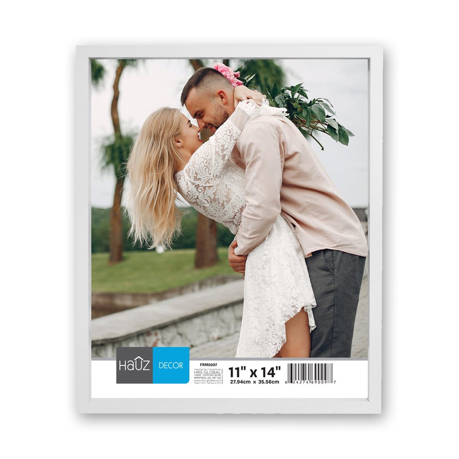 Hauz FRM0097 - 11x14 Cadre de Photo Blanc - Simple Boutique