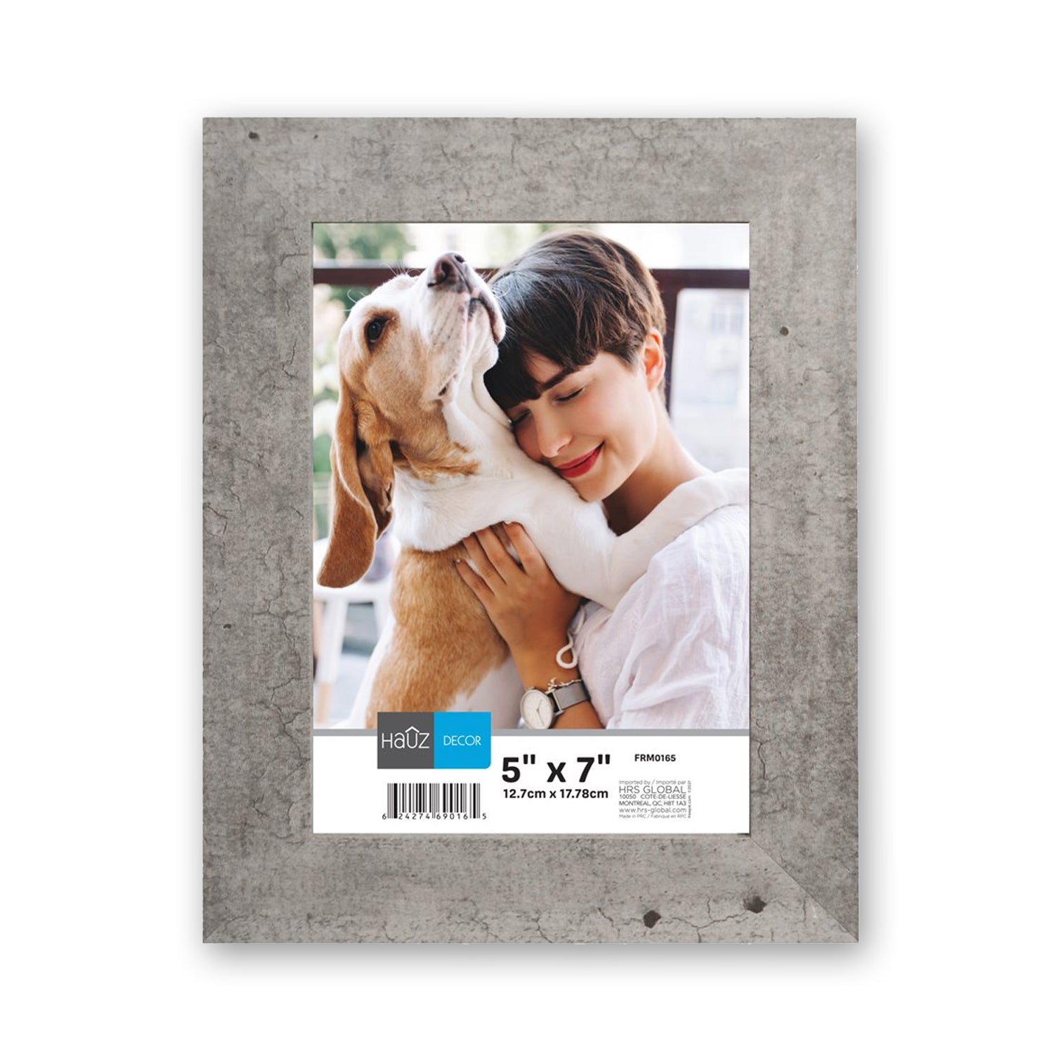Hauz FRM0165 - 5x7 Cadre de Photo Texture Marbre Gris - Simple Boutique