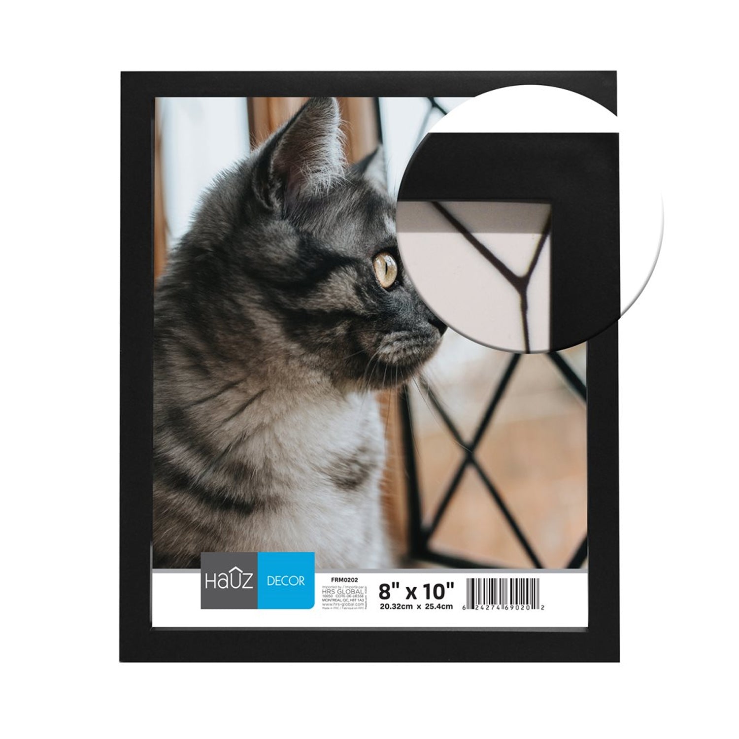 Hauz FRM0202 - 8x10 Cadre de Photo Noir - Simple Boutique