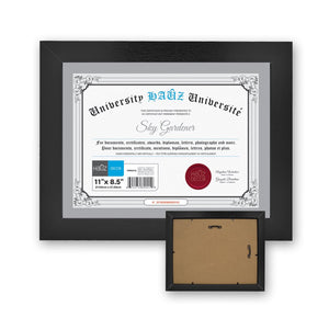 Hauz FRM0219 - 8.5x11 Cadre de Photo ou Document Noir - Simple Boutique