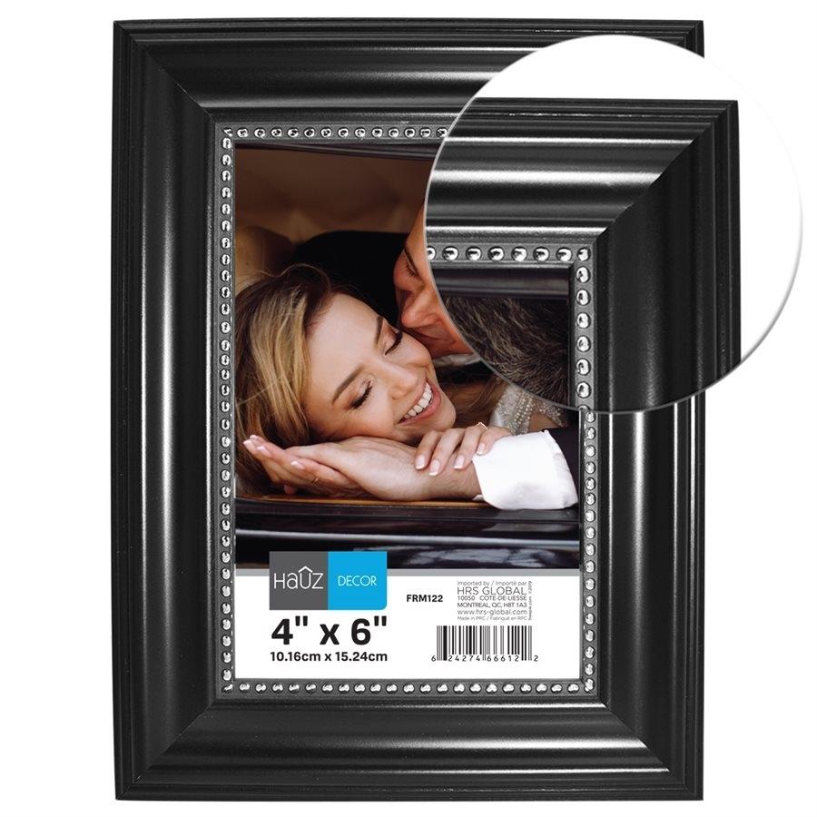 Hauz FRM122 Cadre pour Photo 4X6'', Noir - Simple Boutique