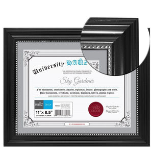 Hauz FRM153 Cadre pour Photo ou Document 8.5X11, Noir - Simple Boutique